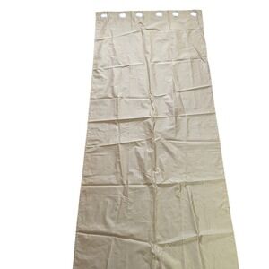Sharper Image Curtain Panel PAIR Gold Faux Silk Grommet Blackout Minimalist